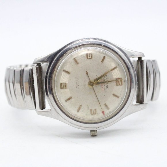Vintage Stratton Automatic Watch Mens Silver Tone Stainless Steel White Dial - Picture 5 of 9